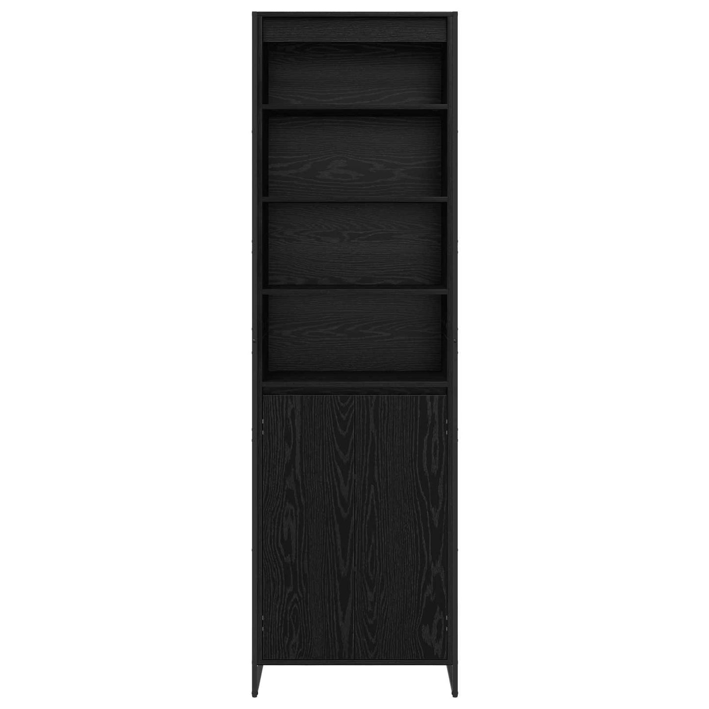 vidaXL Tall Cabinets Black Oak 60 x 36 x 200 cm Engineered Wood