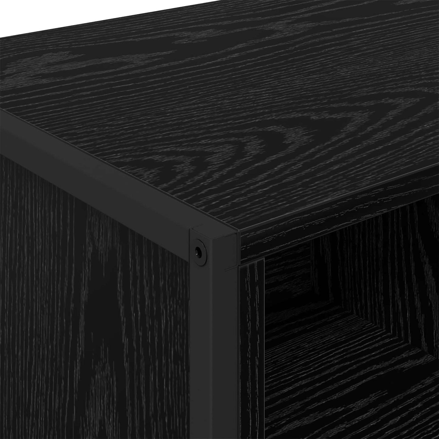 vidaXL Sideboard Black Oak 81 x 36 x 150.5 cm Engineered Wood