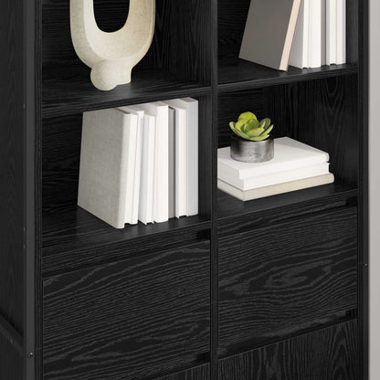 vidaXL Sideboard Black Oak 81 x 36 x 150.5 cm Engineered Wood