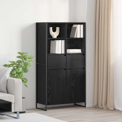 vidaXL Sideboard Black Oak 81 x 36 x 150.5 cm Engineered Wood