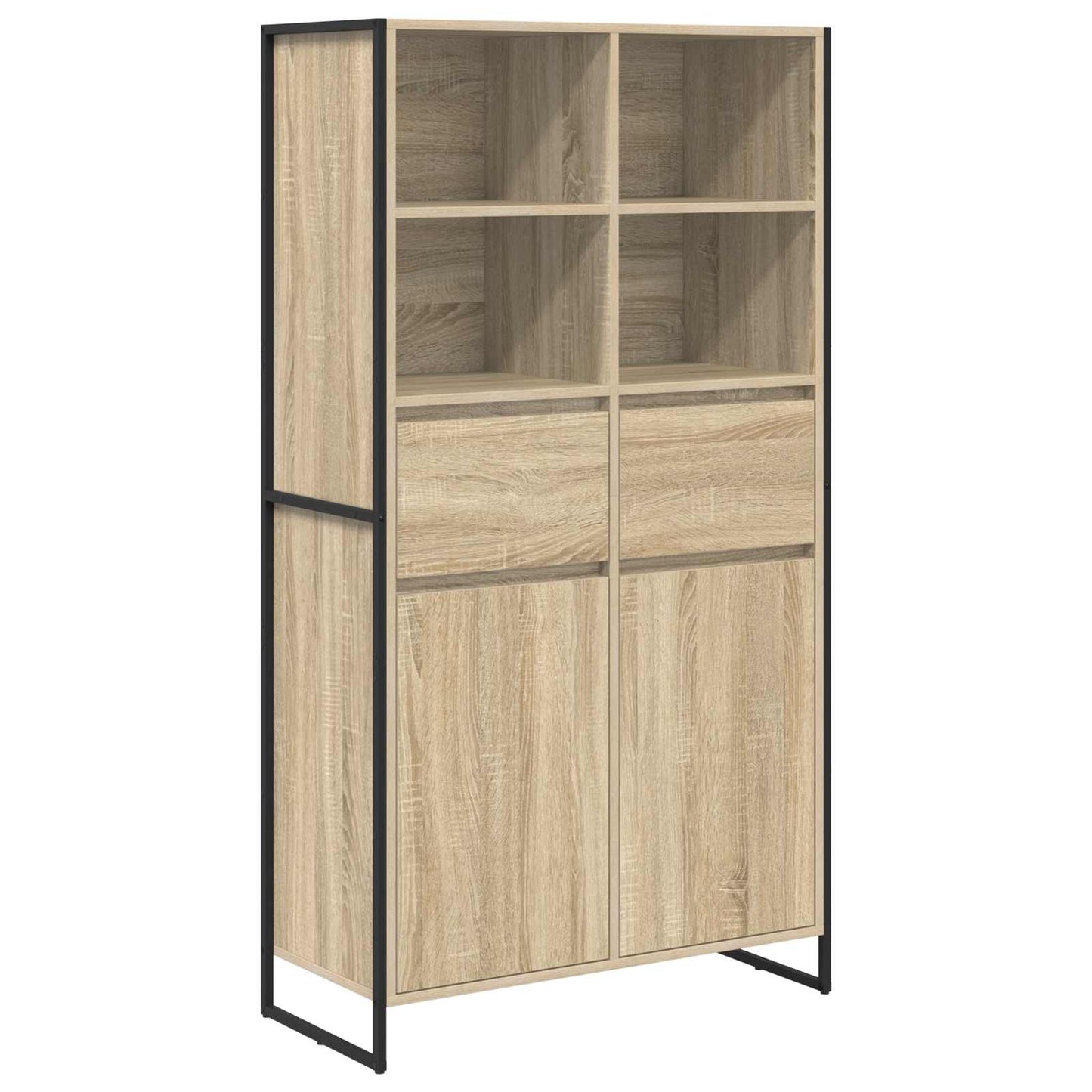 vidaXL Sideboard Sonoma 81 x 36 x 150.5 cm Engineered Wood