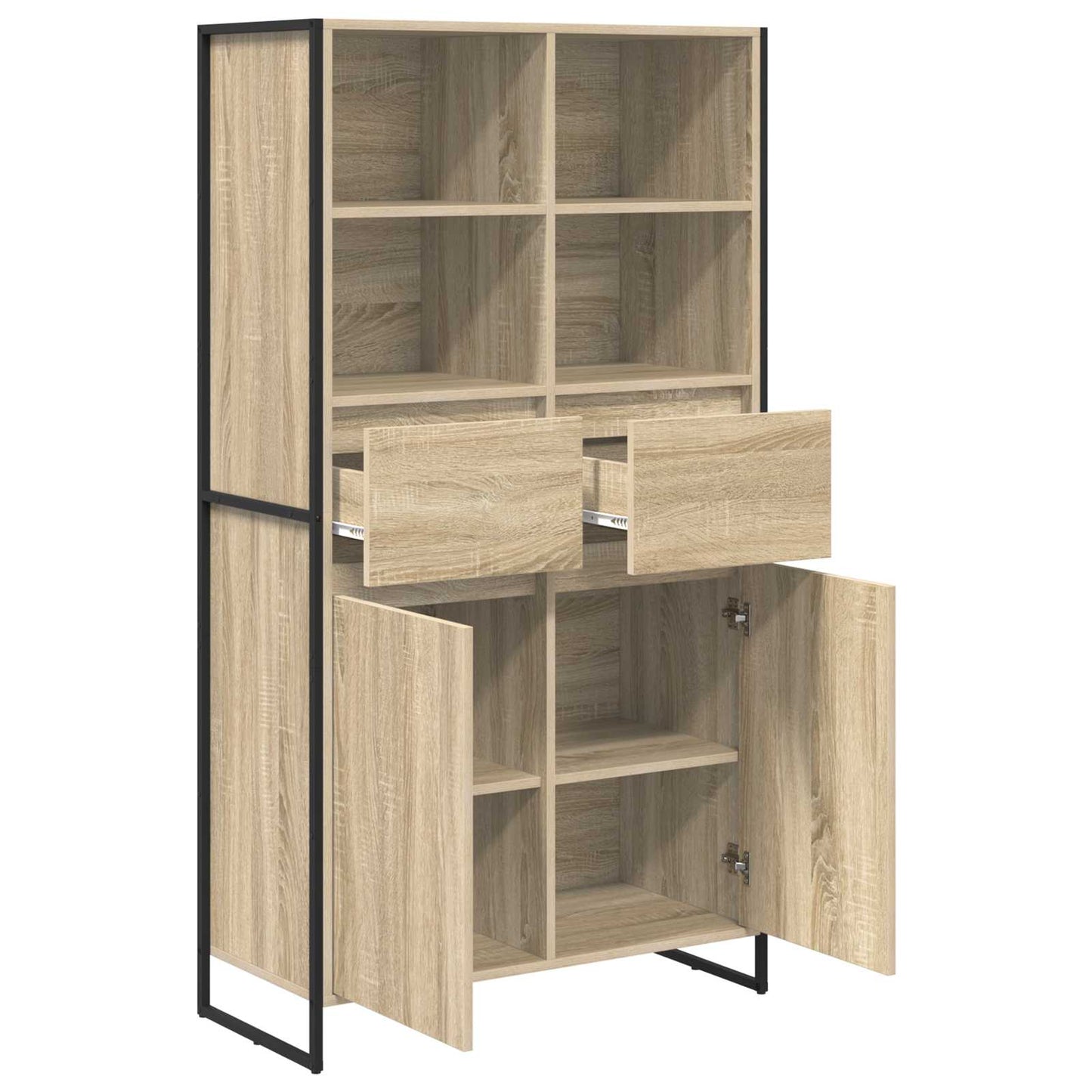 vidaXL Sideboard Sonoma 81 x 36 x 150.5 cm Engineered Wood