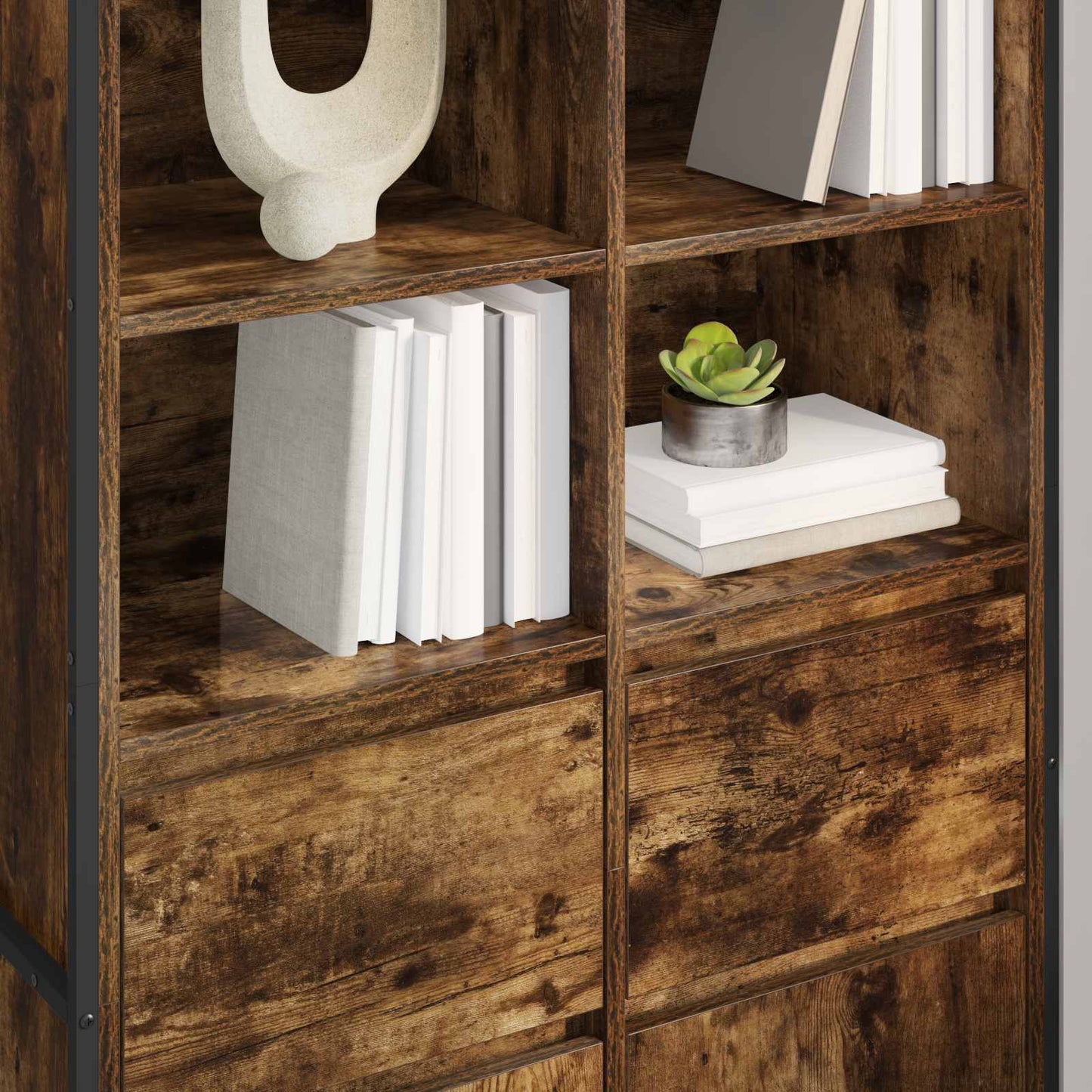 vidaXL Sideboard Smoke Oak 81 x 36 x 150.5 cm Engineered Wood