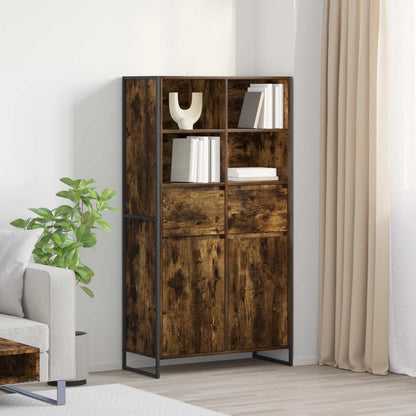 vidaXL Sideboard Smoke Oak 81 x 36 x 150.5 cm Engineered Wood