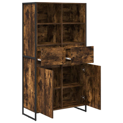 vidaXL Sideboard Smoke Oak 81 x 36 x 150.5 cm Engineered Wood