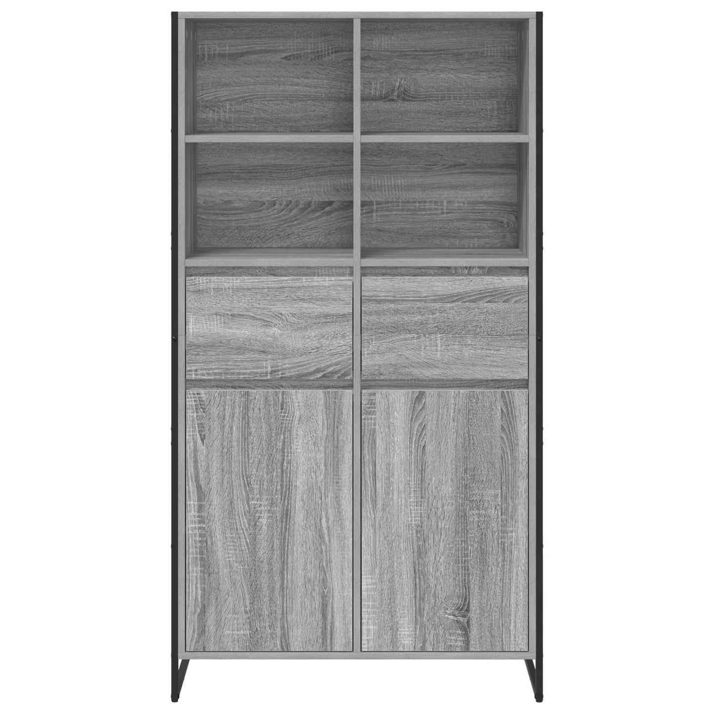 vidaXL Sideboard Grey Sonoma 81 x 36 x 150.5 cm Engineered Wood