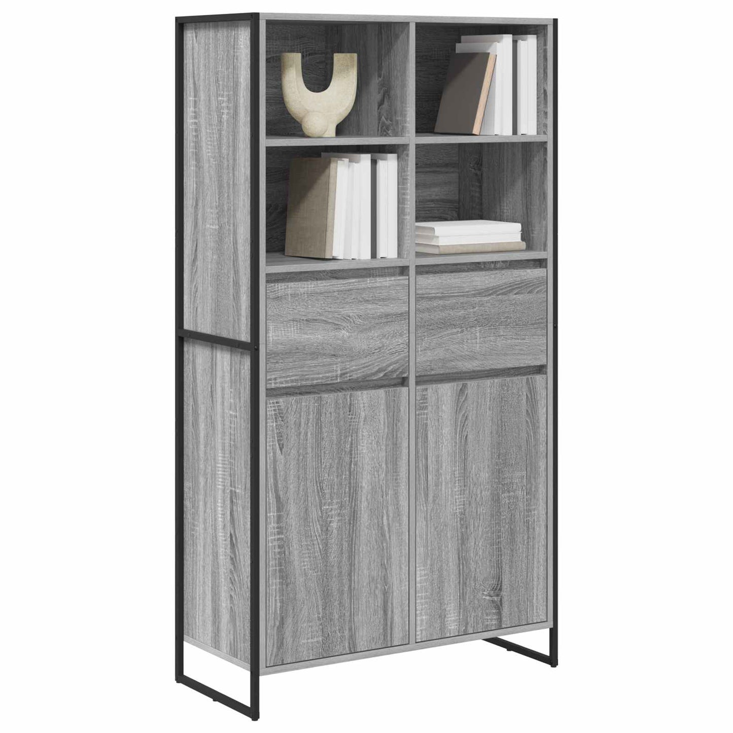 vidaXL Sideboard Grey Sonoma 81 x 36 x 150.5 cm Engineered Wood