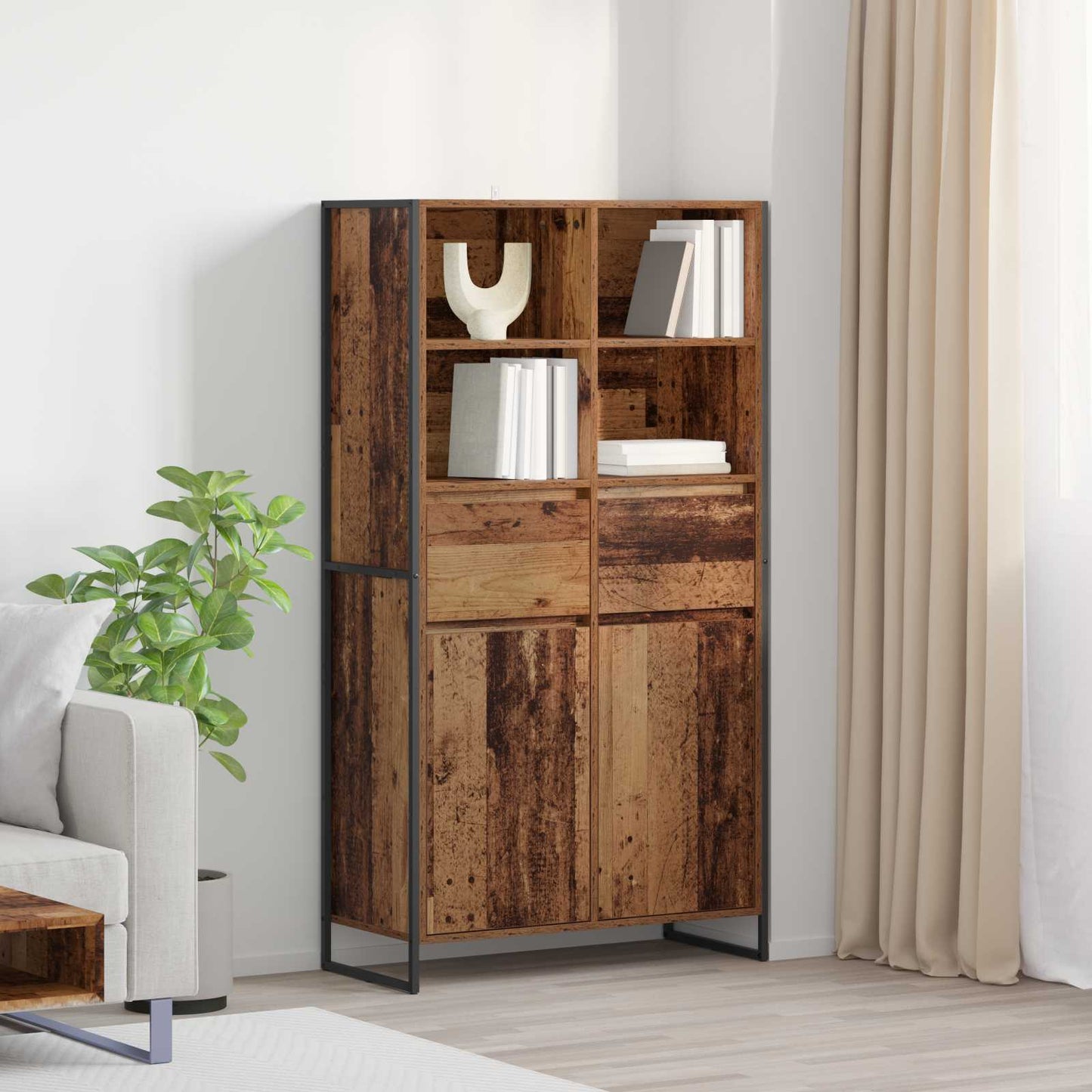 vidaXL Sideboard Old Wood 81 x 36 x 150.5 cm Engineered Wood