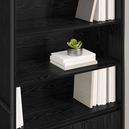 vidaXL Tall Cabinets Black Oak 79 x 36 x 200 cm Engineered Wood