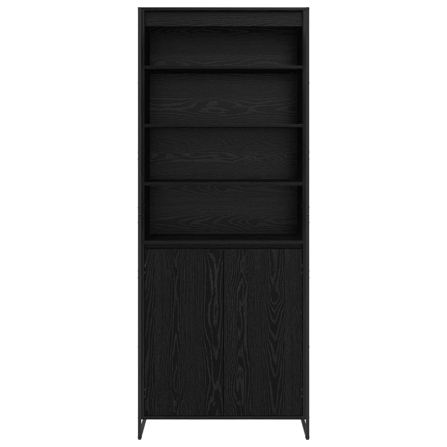 vidaXL Tall Cabinets Black Oak 79 x 36 x 200 cm Engineered Wood