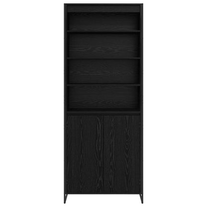 vidaXL Tall Cabinets Black Oak 79 x 36 x 200 cm Engineered Wood