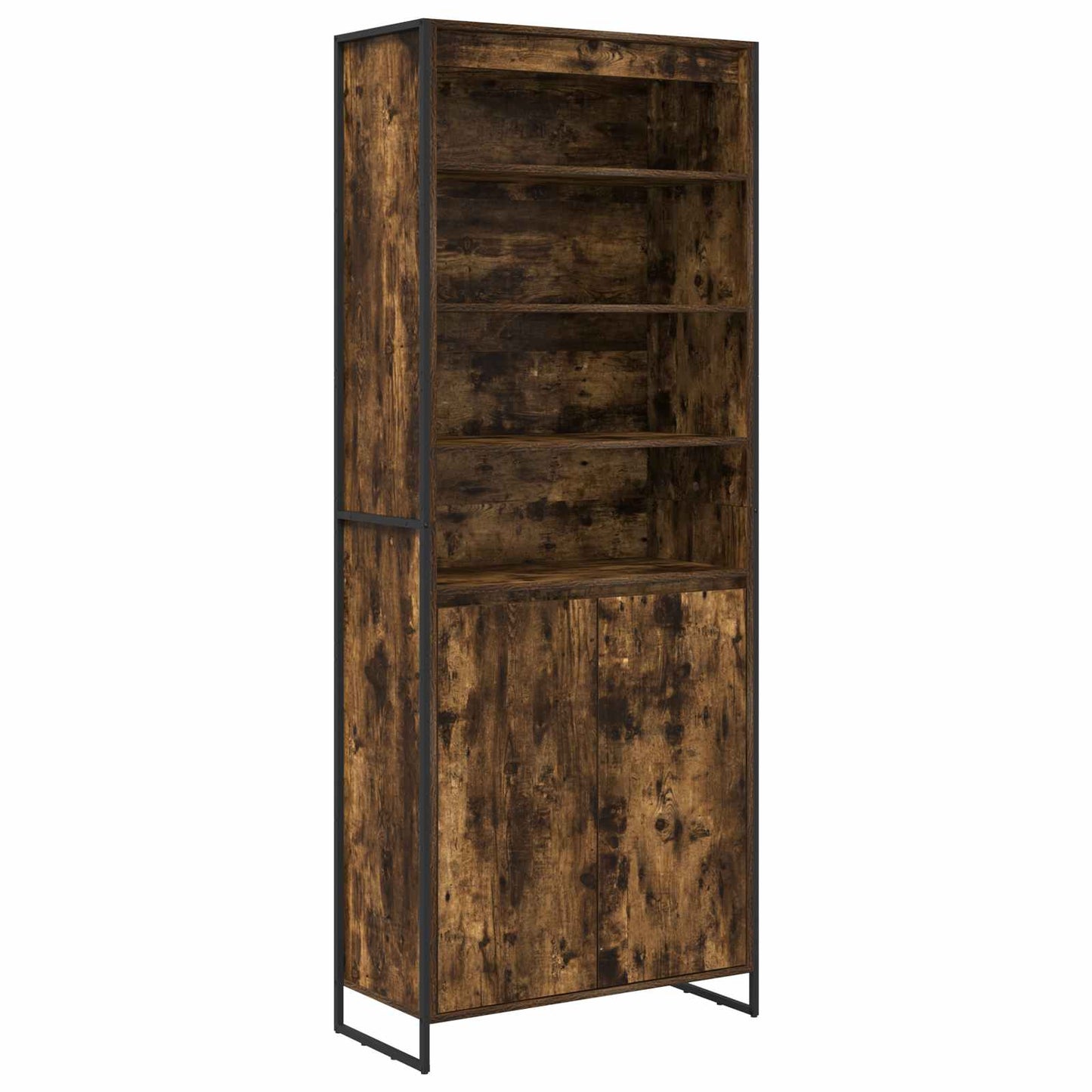 vidaXL Tall Cabinets Smoke Oak 79 x 36 x 200 cm Engineered Wood