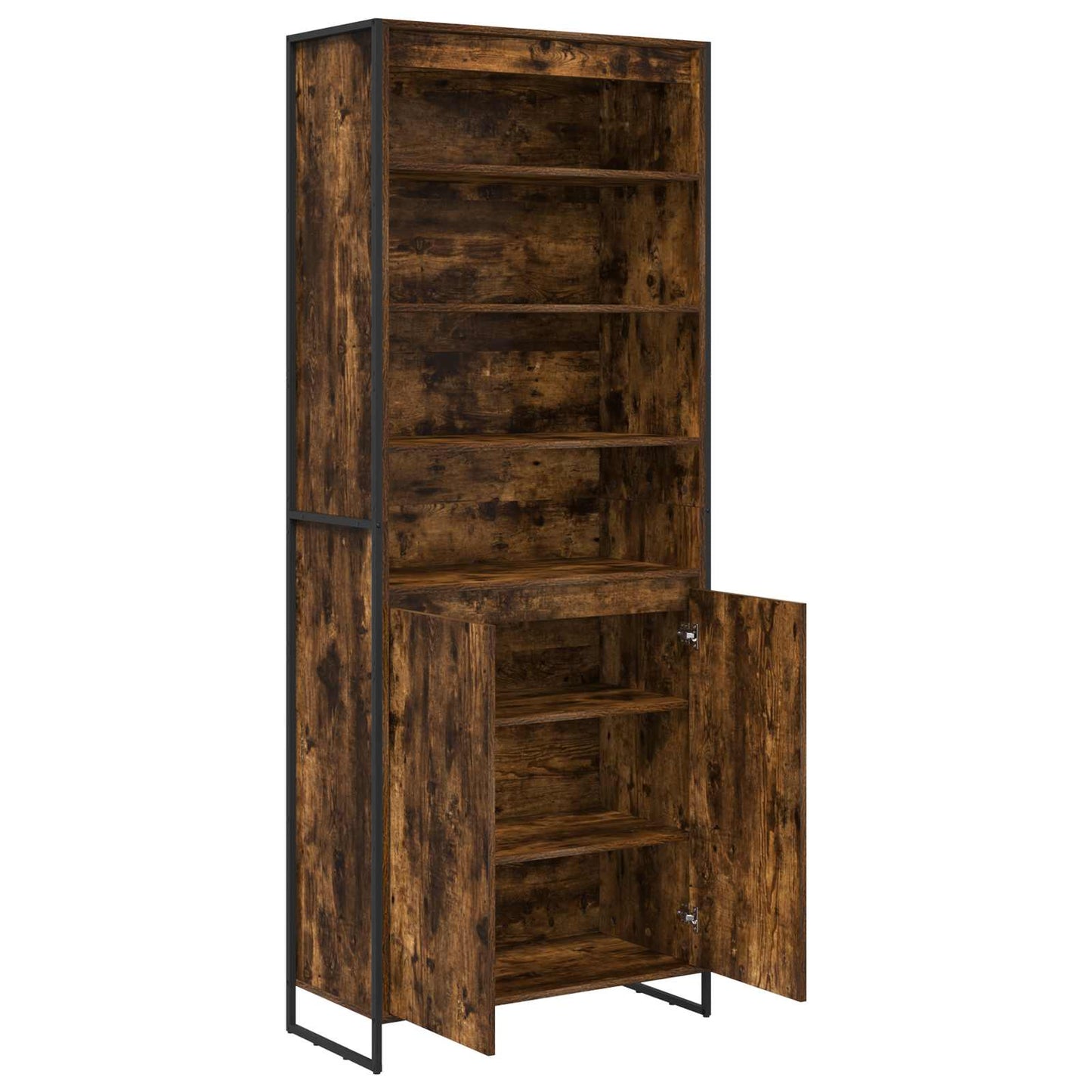 vidaXL Tall Cabinets Smoke Oak 79 x 36 x 200 cm Engineered Wood