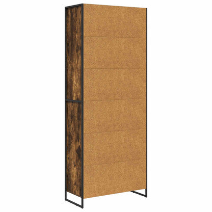 vidaXL Tall Cabinets Smoke Oak 79 x 36 x 200 cm Engineered Wood