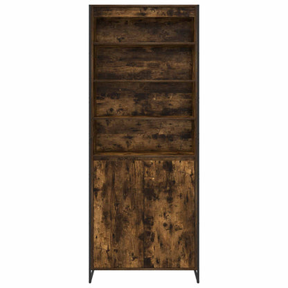 vidaXL Tall Cabinets Smoke Oak 79 x 36 x 200 cm Engineered Wood