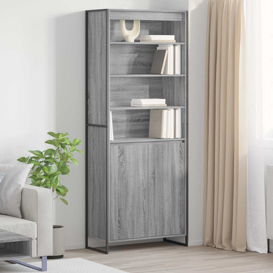 vidaXL Tall Cabinets Grey Sonoma 79 x 36 x 200 cm Engineered Wood