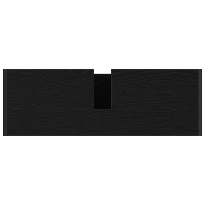 vidaXL Bathroom Furniture Set with Drawer Black Oak Engineered Wood