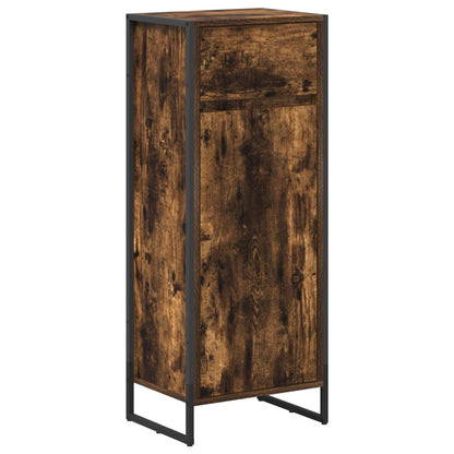 vidaXL Bathroom Furniture Set with Drawer Smoked Oak Engineered Wood