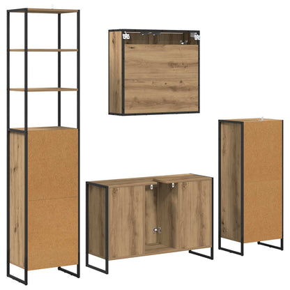vidaXL Bathroom Furniture Set with Drawer Artisan Oak Engineered Wood