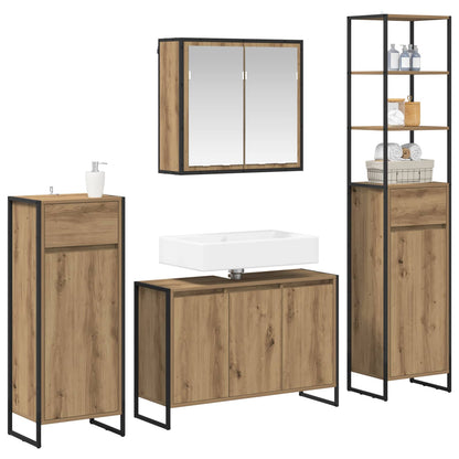vidaXL Bathroom Furniture Set with Drawer Artisan Oak Engineered Wood