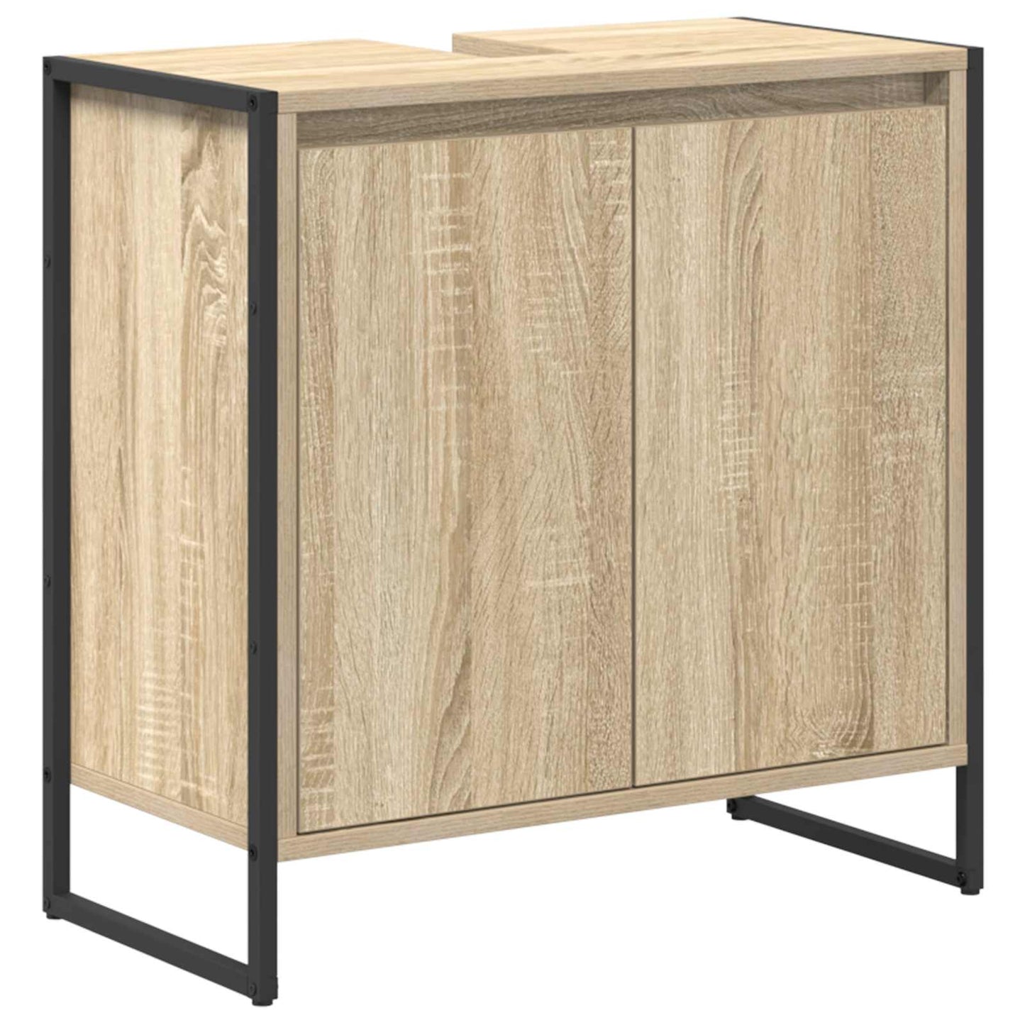 vidaXL Bathroom Furniture Set with Drawer Sonoma Oak Engineered Wood