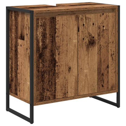 vidaXL Bathroom Furniture Set with Drawer Old Wood Engineered Wood