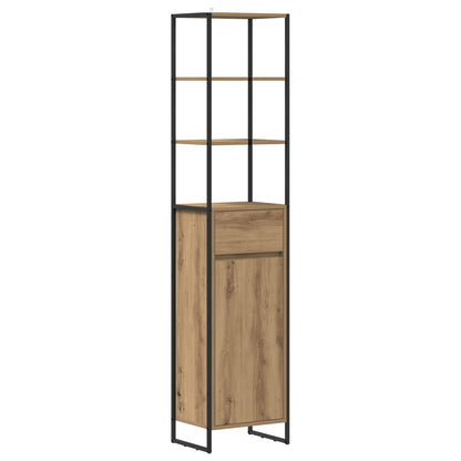 vidaXL Bathroom Furniture Set with Drawer Artisan Oak Engineered Wood