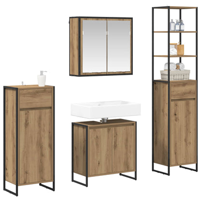 vidaXL Bathroom Furniture Set with Drawer Artisan Oak Engineered Wood