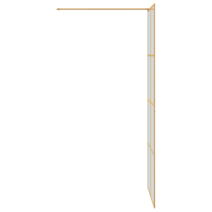 vidaXL Walk-in Shower Wall Gold 80 x 195 cm Tempered Glass