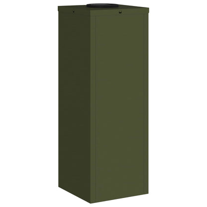 vidaXL Solar Led Pathway Light 2 pcs Olive Green Cold Rolled Steel