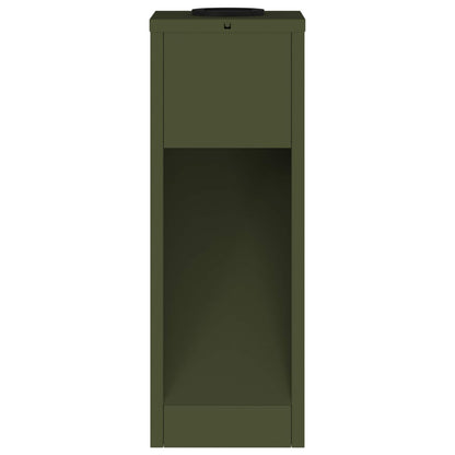 vidaXL Solar Led Pathway Light 2 pcs Olive Green Cold Rolled Steel