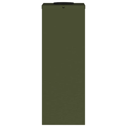 vidaXL Solar Led Pathway Light 2 pcs Olive Green Cold Rolled Steel