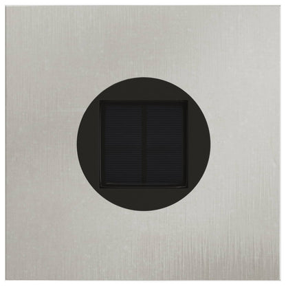 vidaXL Solar Led Pathway Light 2 pcs Silver Stainless Steel