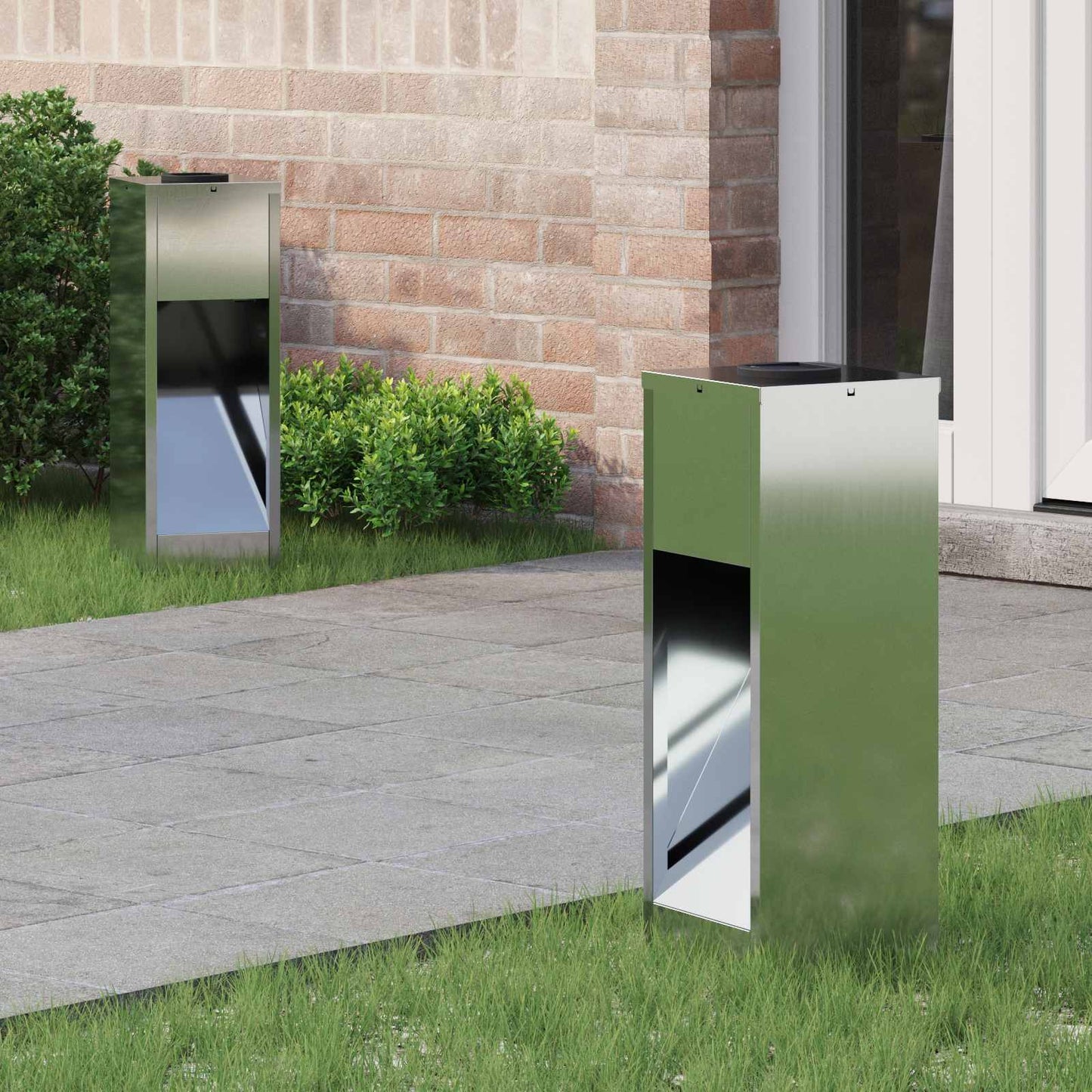 vidaXL Solar Led Pathway Light 2 pcs Silver Galvanized