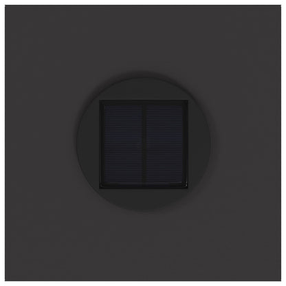 vidaXL Solar Led Pathway Light 2 pcs Black Cold Rolled Steel