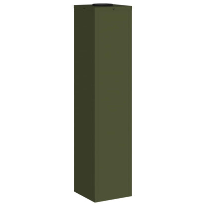 vidaXL Solar Led Pathway Light 2 pcs Olive Green Cold Rolled Steel