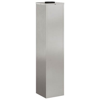 vidaXL Solar Led Pathway Light 2 pcs Silver Stainless Steel