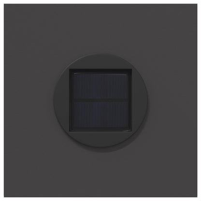 vidaXL Solar LED Pathway Light 2 pcs Black Cold Rolled Steel