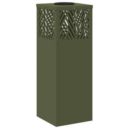 vidaXL Solar LED Pathway Light 2 pcs Olive Green Cold Rolled Steel