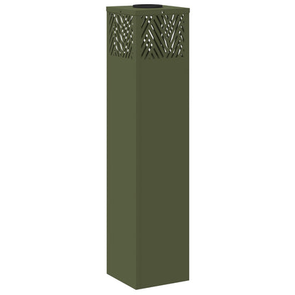 vidaXL Solar LED Pathway Light 2 pcs Olive Green Cold Rolled Steel