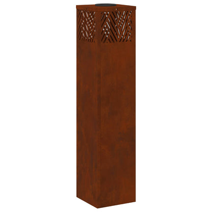 vidaXL Solar LED Pathway Light 2 pcs Bronze Weathering Steel