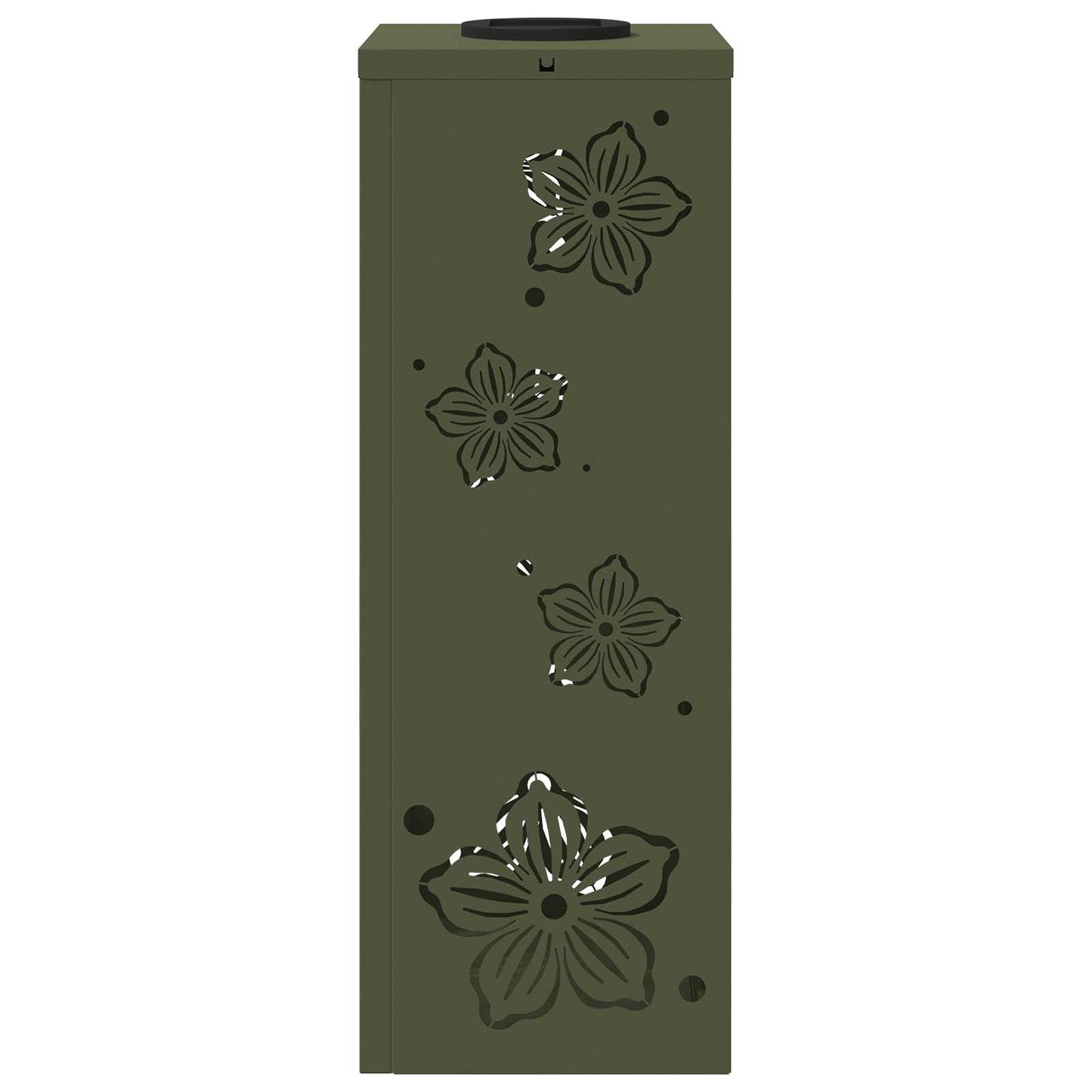 vidaXL Solar LED Pathway Light 2 pcs Olive Green Cold Rolled Steel