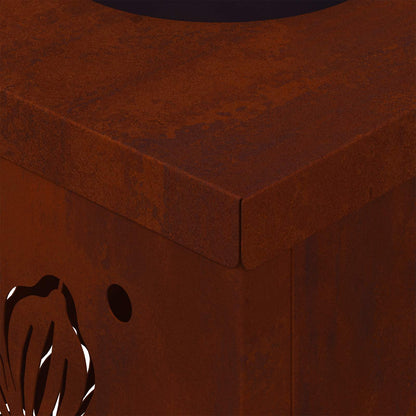 vidaXL Solar LED Pathway Light 2 pcs Rusty Weathering Steel
