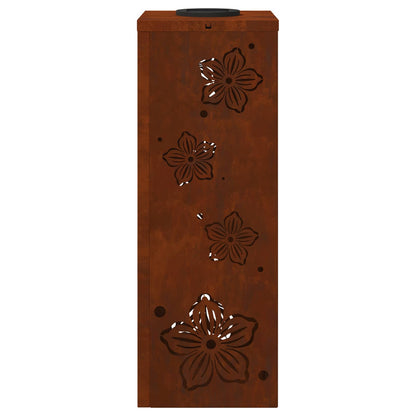 vidaXL Solar LED Pathway Light 2 pcs Rusty Weathering Steel