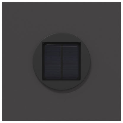 vidaXL Solar LED Pathway Light 2 pcs Black Cold Rolled Steel