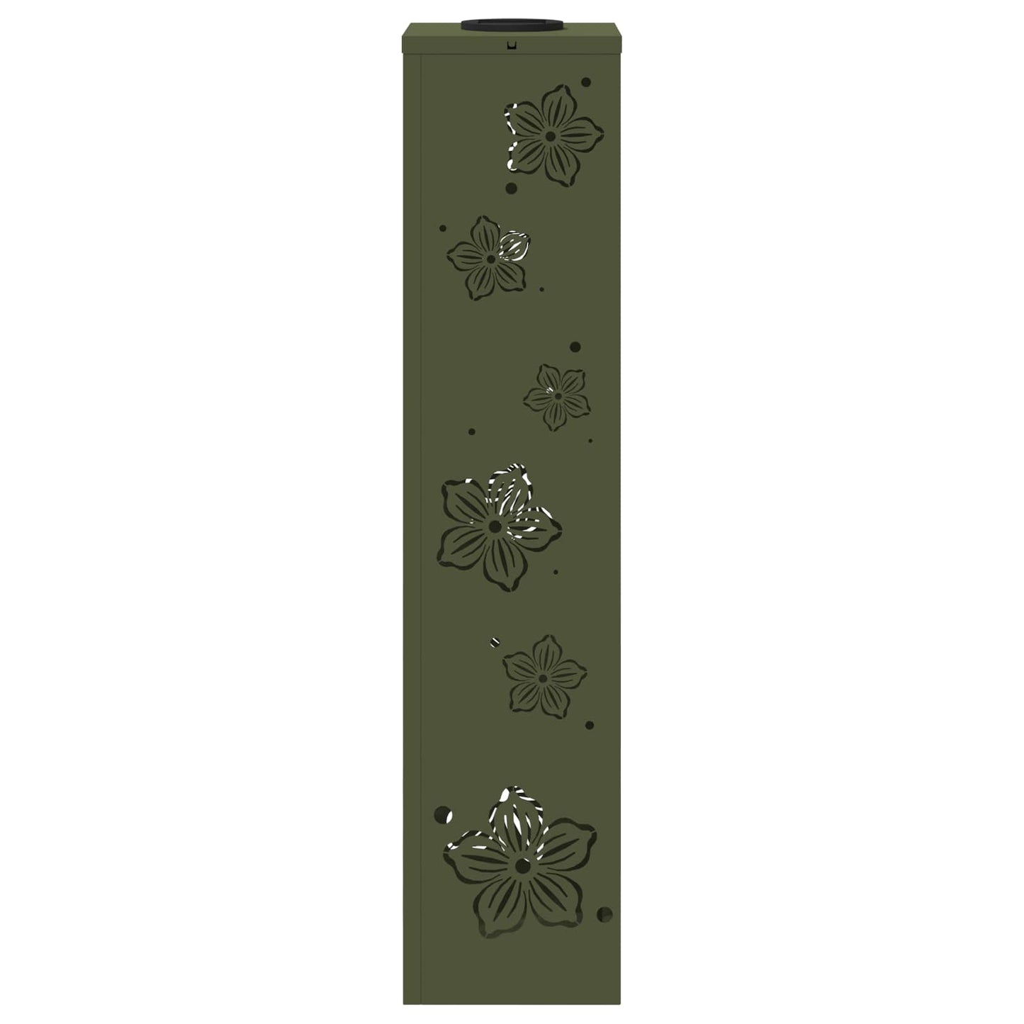 vidaXL Solar LED Pathway Light 2 pcs Olive Green Cold Rolled Steel