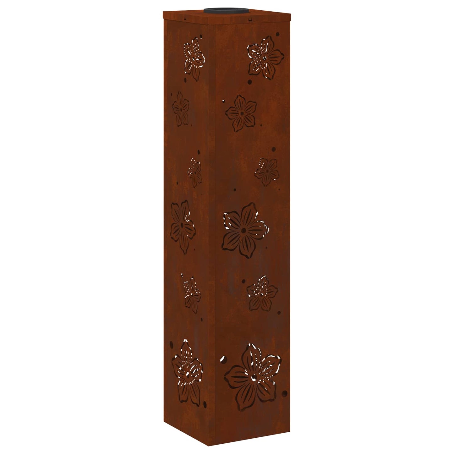 vidaXL Solar LED Pathway Light 2 pcs Rusty Weathering Steel