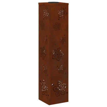 vidaXL Solar LED Pathway Light 2 pcs Rusty Weathering Steel