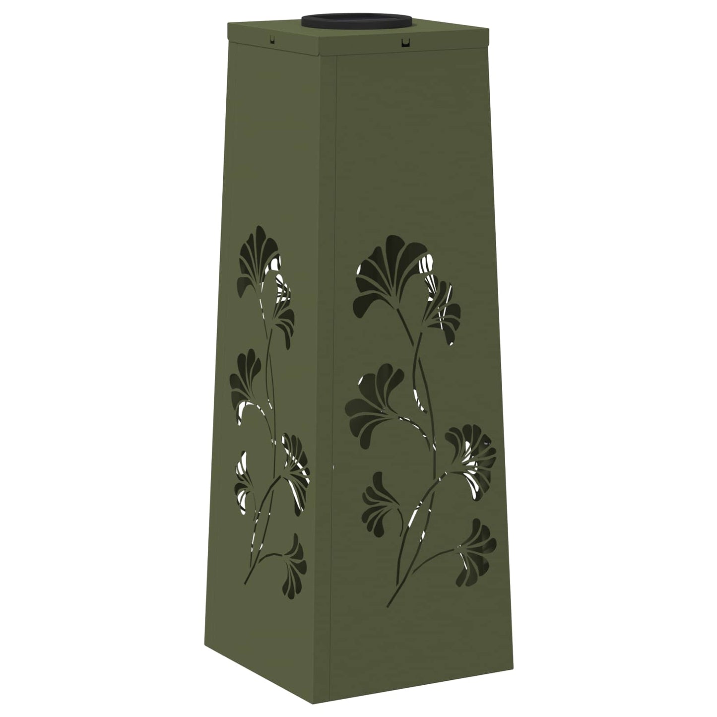 vidaXL Solar LED Pathway Light 2 pcs Olive Green Cold Rolled Steel
