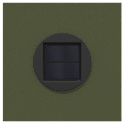 vidaXL Solar LED Pathway Light 2 pcs Olive Green Cold Rolled Steel